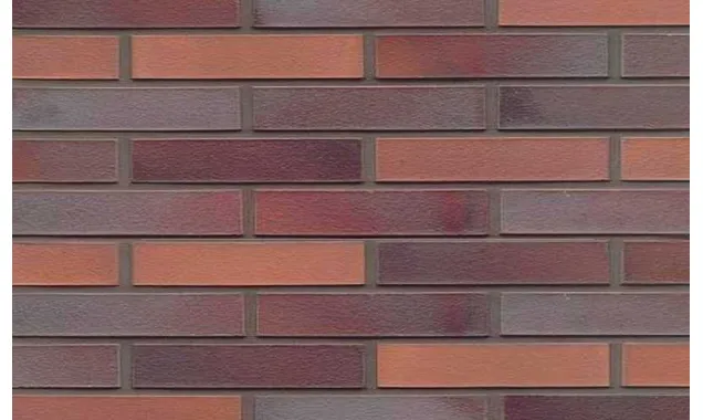 Кирпич клинкерный Muhr 12 Blaurot-bunt гладкий, 290х90х40 мм