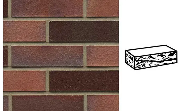 Кирпич клинкерный Muhr 04 EG Rotbraun-bunt Edelglanz готик, 240х55х71 мм