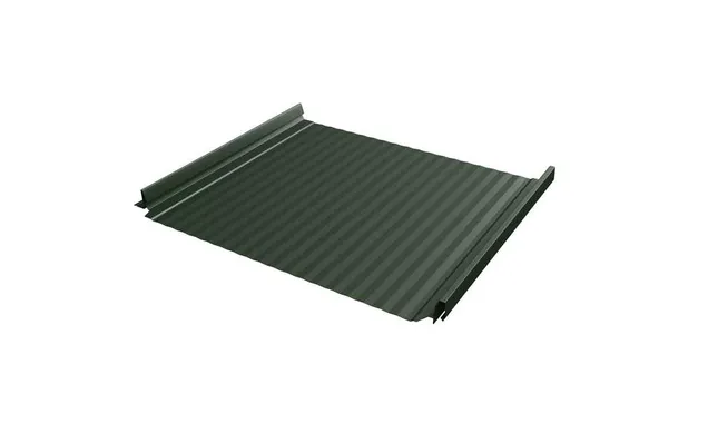 Фальцевая кровля Кликфальц Pro Gofr Grand Line 0,5 GreenCoat Pural BT, matt RR 11 Хромовая Зелень