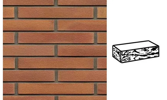 Кирпич клинкерный Muhr 08 Lachsrot готик, 290х90х40 мм