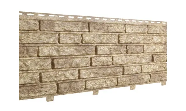 Фасадная панель c двойным замком Stone-House кварцит темно-бежевый NEW