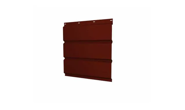 Софит металлический без перфорации 0,5 GreenCoat Pural BT с пленкой RR 29 красный (RAL 3009 оксидно-красный)
