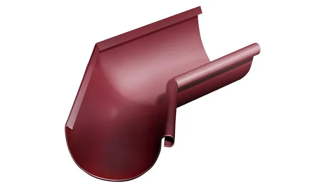 Угол желоба внутренний 135 гр 125 мм RAL 3005 красное вино