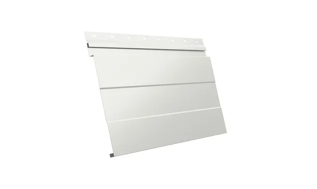 Металлический сайдинг Grand Line Фасадная панель 0.5 мм Satin с пленкой RAL 9003 сигнальный белый