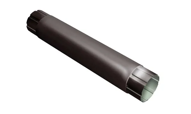 Труба круглая соединительная Optima 90мм 1м RAL 8017 шоколад