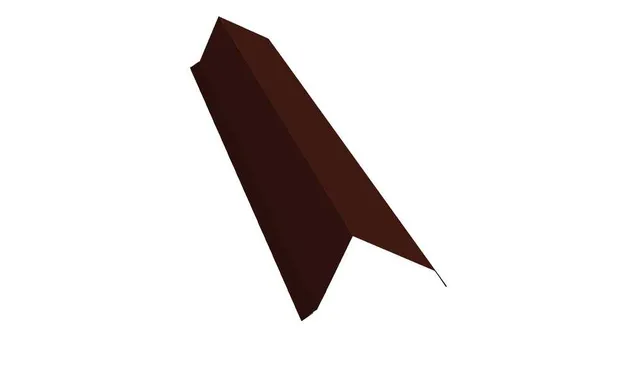Планка торцевая 142х100 0,45 PE с пленкой RR 32 темно-коричневый