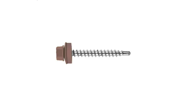 Саморез кровельный Daxmer 4,8х70 RAL 8002 (100) сверло №1
