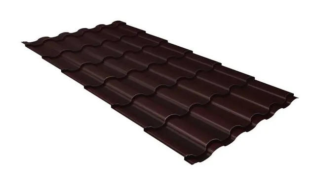 Металлочерепица Grand Line Kredo 0,45 Drap RAL 8017 Шоколад