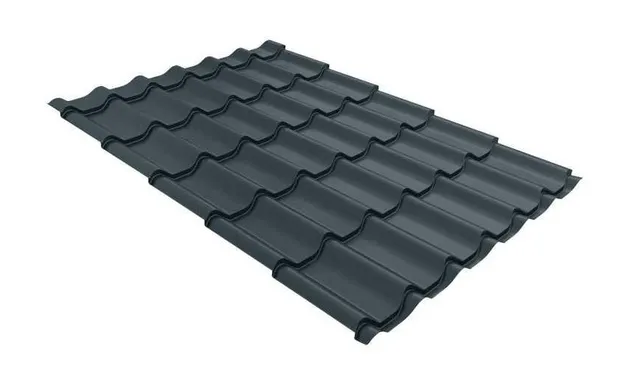 Металлочерепица Grand Line Classic 0,45 Drap RAL 7016 Антрацитово-серый