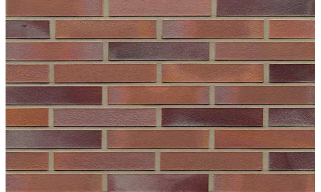 Кирпич клинкерный Muhr 14 Rotblau-bunt гладкий, 290х90х52 мм
