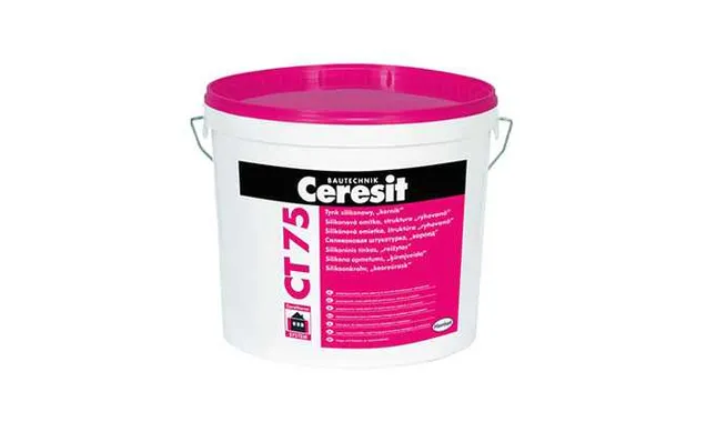 Силиконовая штукатурка короед СТ75 Ceresit,2,0 мм, группа E цвет CEYLON 6