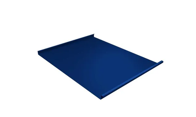 Фальцевая кровля Фальц двойной стоячий Grand Line 0,5 Satin RAL 5005 Сигнальный Синий