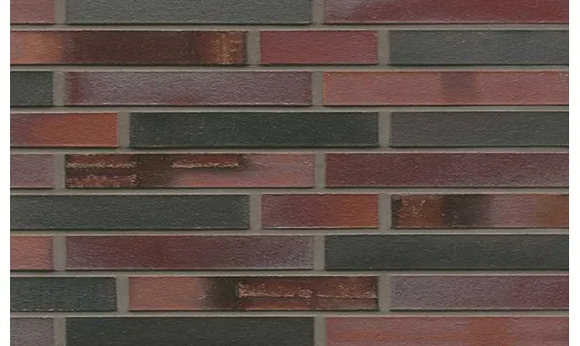 Кирпич клинкерный Muhr 29 S Schwarzblau-bunt Spezial гладкий, 290х90х40 мм