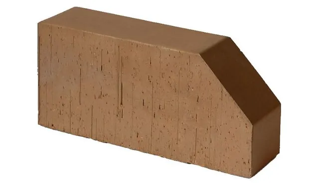 Печной кирпич фигурный полнотелый Lode Brunis F6 гладкий, 250х120х65 мм