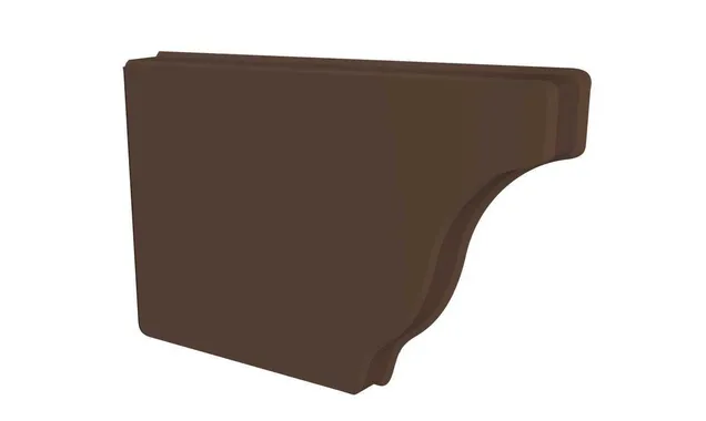 Заглушка желоба левая Vortex Lite Matt 130мм RAL 8017