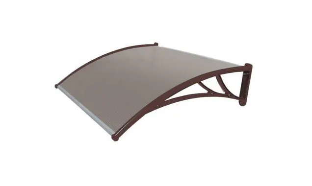 Козырьки Krovent из поликарбоната 1200х930х280 бронзовый (корич.кроншт)