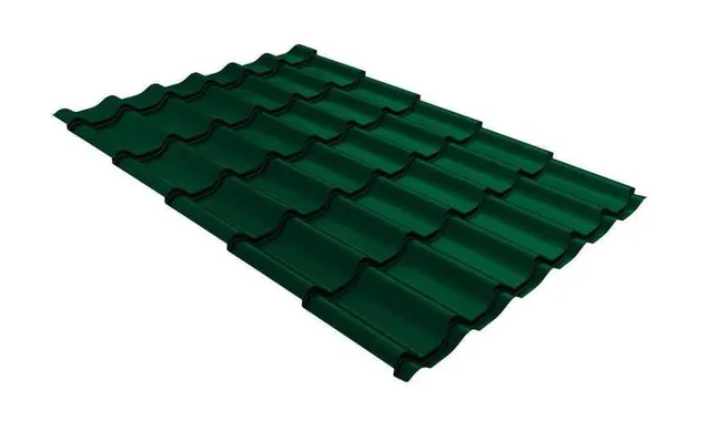 Металлочерепица Grand Line Classic 0,45 Drap RAL 6005 Зеленый мох