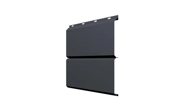 Софит ЭкоБрус без перфорации 0,345 Grand Line 0,5 Velur RAL 7024 мокрый асфальт