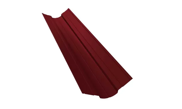 Планка ендовы верхней фигурной 70x70 0,45 Drap RAL 3005 красное вино