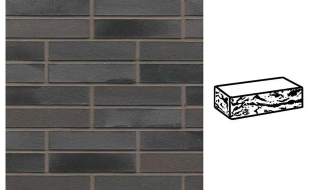 Кирпич клинкерный Muhr 15 Schwarz-bunt Edelglanz готик, 240х115х52 мм