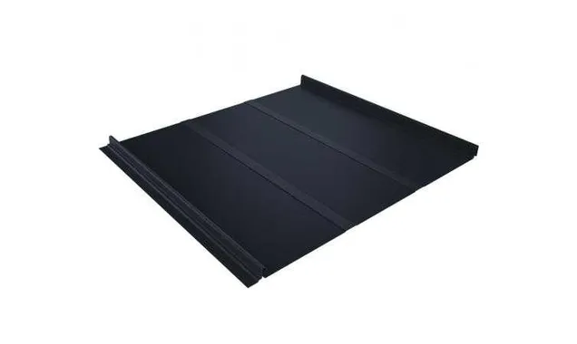 Фальцевая кровля Кликфальц Grand Line 0,5 GreenCoat Pural BT, matt RR 23 Мокрый Асфальт
