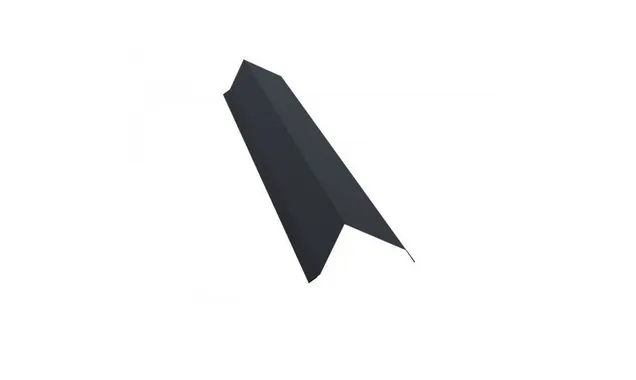 Планка торцевая 142х100 0,45 Drap ST RAL 7024 мокрый асфальт