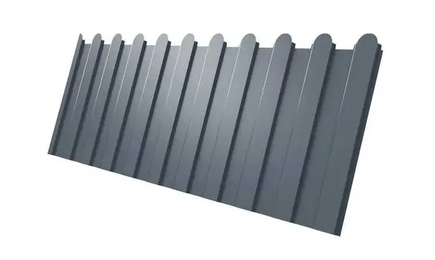 Профлист фигурный Grand Line C8A 0.45 Полиэстер с пленкой RAL 7005 Мышино-серый