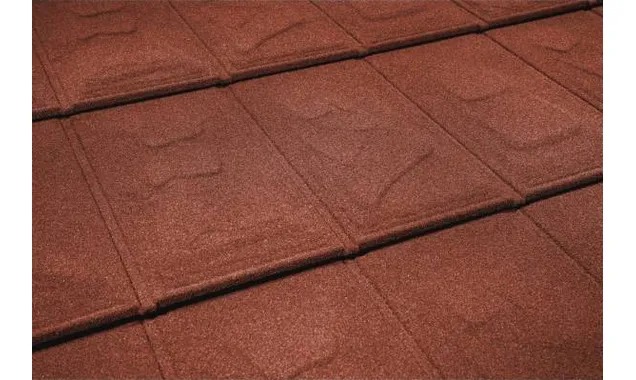 Композитная черепица Метротайл (Metrotile) серия I-Slate, цвет красный, 1340х430 мм