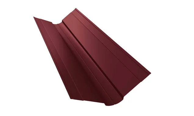 Планка ендовы верхней фигурной 70x70 0,5 Satin с пленкой RAL 3011 коричнево-красный