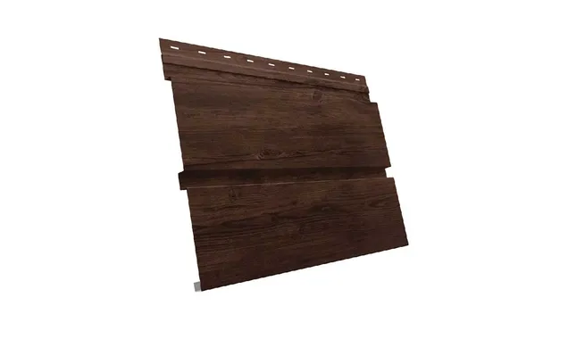 Металлический сайдинг Grand Line Квадро брус 0.45 мм Print Elite с пленкой Cherry Wood