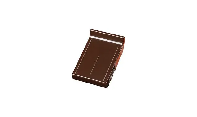 Клинкерный завершающий водоотлив Terca Dark brown глазурованный, 160*105*30 мм