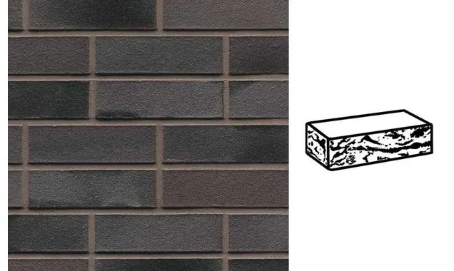Кирпич клинкерный Muhr 15 Schwarz-bunt Edelglanz готик, 240х115х71 мм