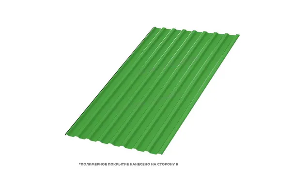 Профлист Металл Профиль МП20 0.5 NormanMP RAL 6018 Желто-зеленый R