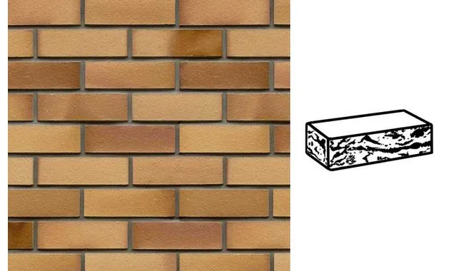 Кирпич клинкерный Muhr 06 EG Hellbraun-bunt Edelglanz готик, 240х55х71 мм