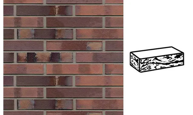 Кирпич клинкерный Muhr 04S Rotbraun-bunt Spezial готик, 240х90х40 мм