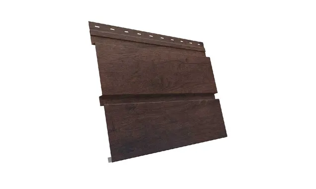 Металлический софит Квадро брус без перфорации 0,45 Print Premium Antique Wood