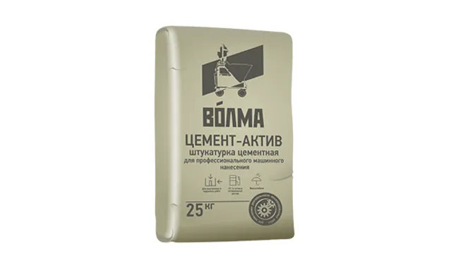 Штукатурка цементная ВОЛМА-Цемент-Актив 25 кг