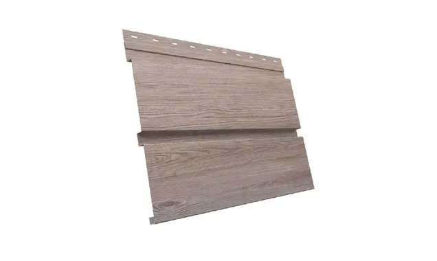 Металлический софит Квадро брус без перфорации 0,45 Print Elite White Wood