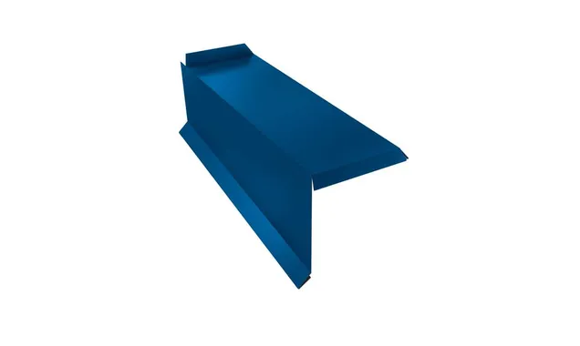 Планка торцевая сегментная 20мм Левая 0,5 Satin с пленкой RAL 5005 сигнальный синий