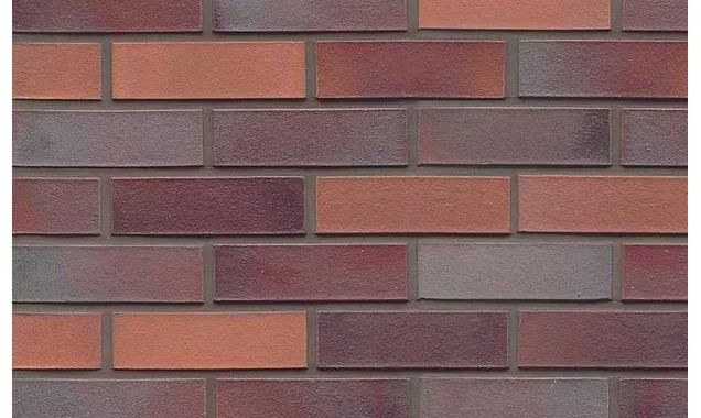 Кирпич клинкерный Muhr 12 Blaurot-bunt гладкий, 240х55х71 мм
