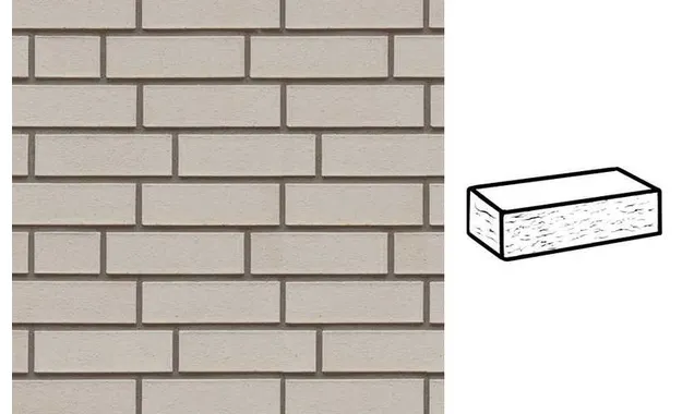 Кирпич клинкерный Muhr 36 Silbergrau Nuanciert рустик, 240х55х71 мм