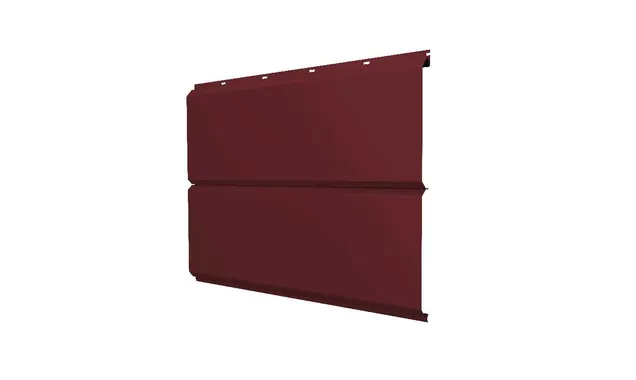 Металлический сайдинг Grand Line ЭкоБрус 0.5 мм Satin RAL 3005 красное вино