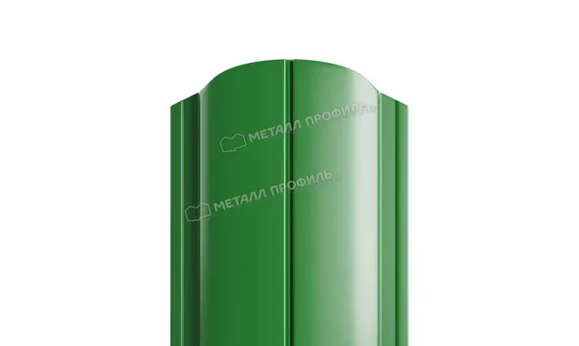 Штакетник Металл Профиль ELLIPSE-O 0,45 Полиэстер RAL6002 Зеленый лист