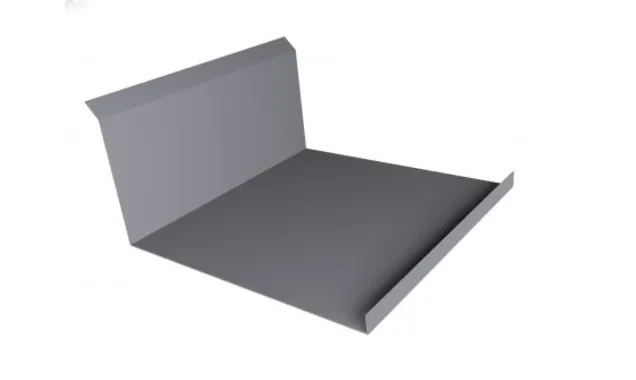 Планка примыкания нижняя 20х122х260х15 0,5 GreenCoat Pural BT, matt RR2Н3 (RAL 7016 антрацитово-серый)