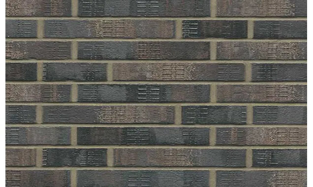 Кирпич клинкерный Muhr 15 F Schwarz-bunt Edelglanz bes. Fuss. фактурный, 290х90х40 мм