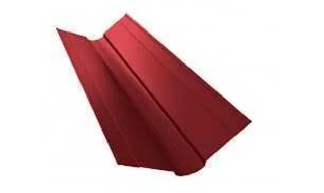 Планка ендовы верхней фигурной 100x100 0,45 Drap ST RAL 8004 коричневая медь