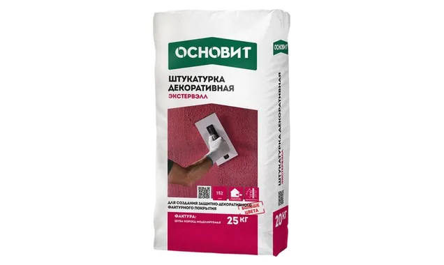 Штукатурка декоративная ОСНОВИТ ЭКСТЕРВЭЛЛ OM-2.0/1 WC моделируемая, 25 кг