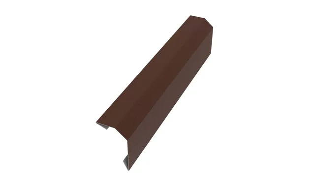 Aquasystem Планка пристенная в штробу, 0,45 мм Glance Zn 140 (Россия) RAL 8017 (коричневый)