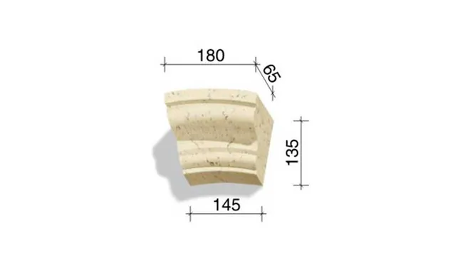 Арочный элемент White Hills 736-21, 135*180/145*65 мм