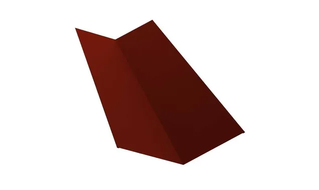 Планка ендовы верхней 145х145 0,5 Velur RAL 3009 оксидно-красный